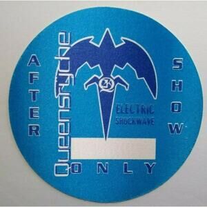 Queensryche Electric Shockwave Backstage Pass Original 1999 Rock Music Blue